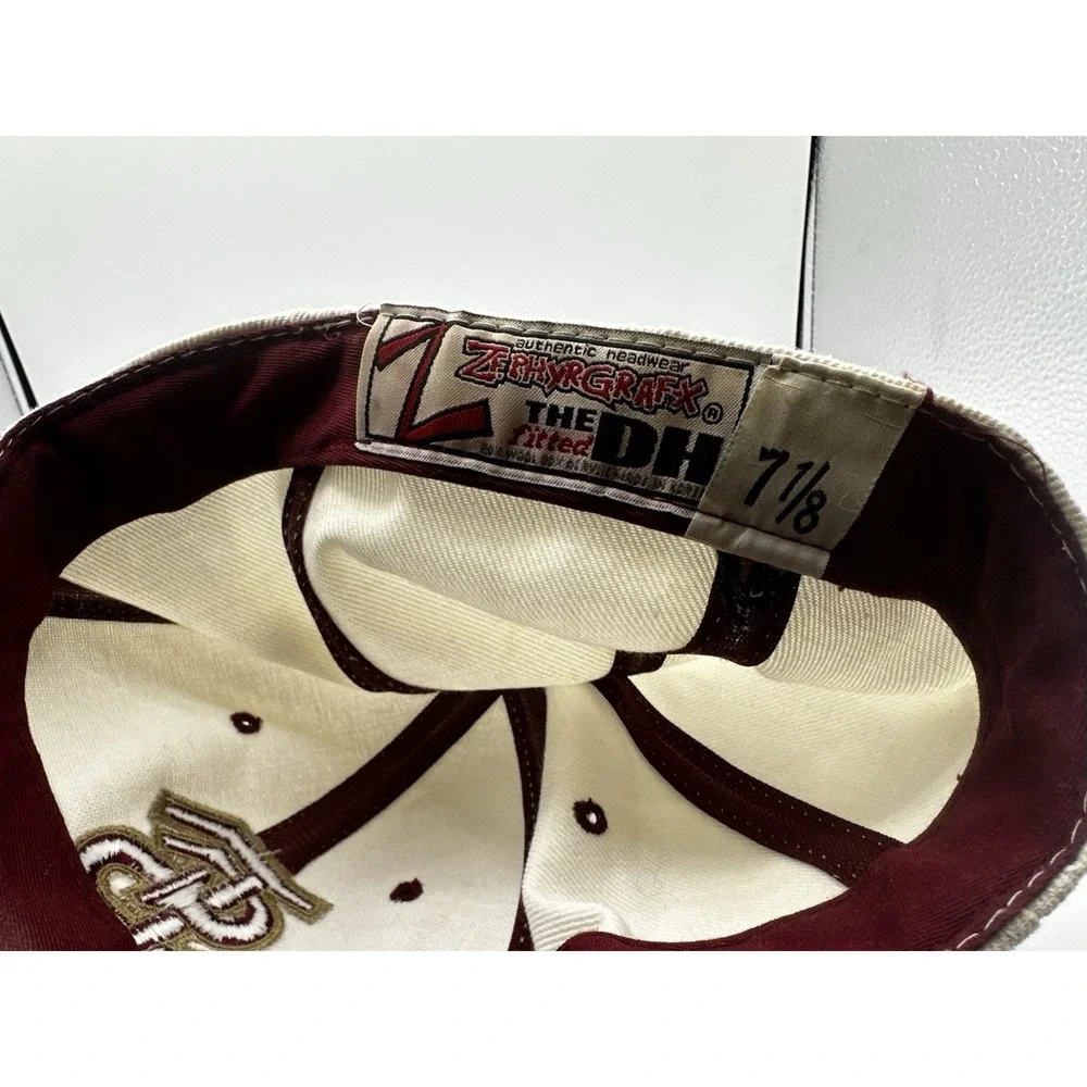 Vintage Florida State Seminoles Hat 7 1/8 Zephyr Graffix Fitted Cream NCAA‎ Cap